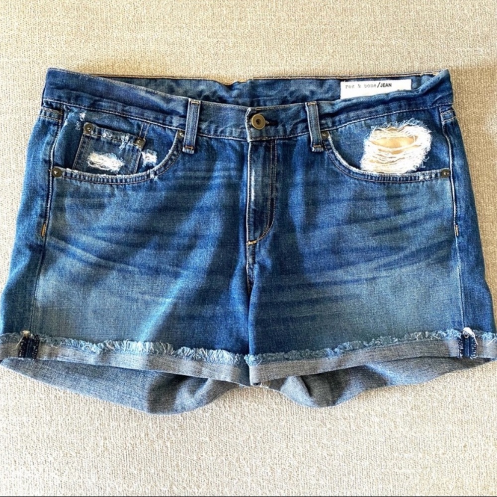 Rag & Bone Boyfriend Denim Cutoff Shorts Size 30
